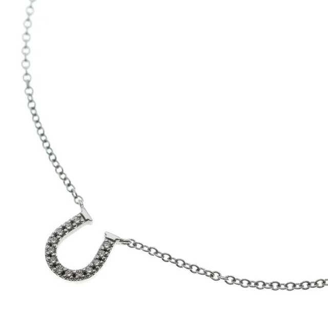 Tiffany & Co. Metro Horse Shoe Diamond Necklace 18K WG from The Reluxe
