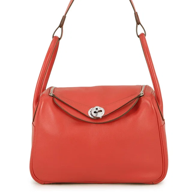 Hermès Lindy Rouge Coeur Swift Leather Size 26 in Red Swift leather from GALLERY RARE