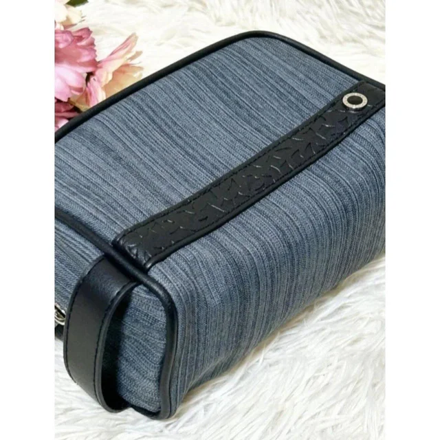 Bvlgari Men's Bag - Blue/Black in black|blue from Depop, photo 2 of 5