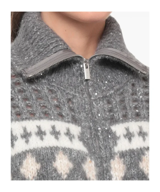 Peserico Fair Isle Zip Knitted Sweater, photo 5 of 5 from SENSER