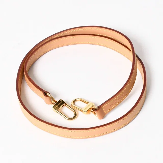 Shoulder Strap LV Logo Vachetta Leather Brown Gold in Brown Leather from The Reluxe