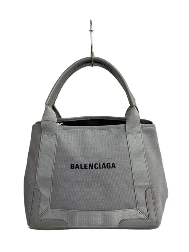 Balenciaga Navy Blue Cabas Tote Gray Canvas Leather Black in black|blue Canvas from Poshmark