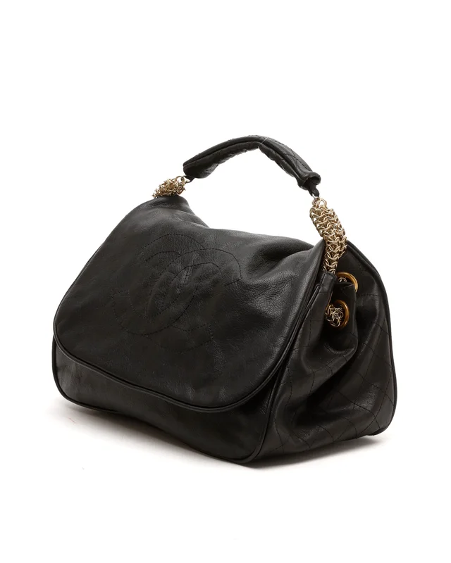 Chanel Large Rock and Chain Accordion Flap Bag in Leather from A Retro Tale, photo 2 of 11