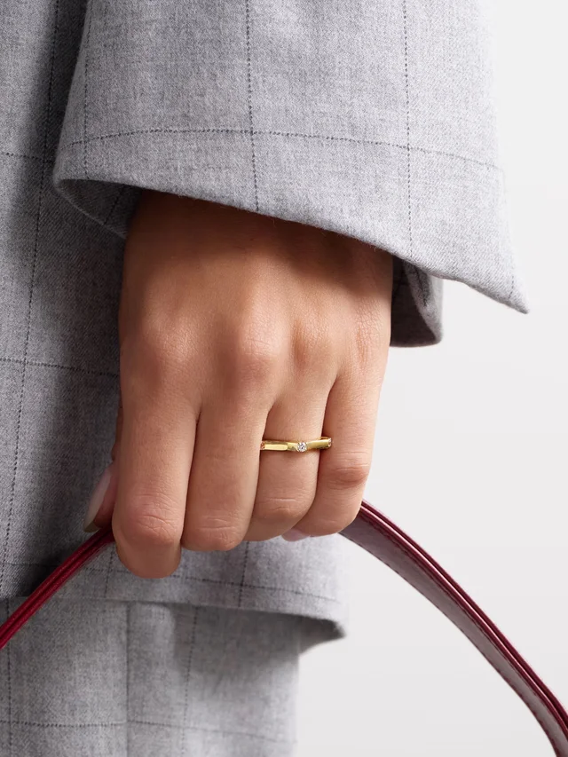 MELISSA KAYE Honey Station 18-karat gold diamond ring in Metallic, photo 2 of 2 from NET-A-PORTER (Canada)