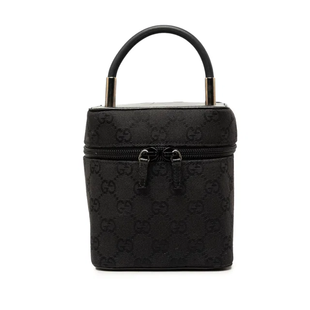Black Gucci Mini GG Canvas Vanity Bag in Black Canvas from Designer Revival, photo 1 of 1