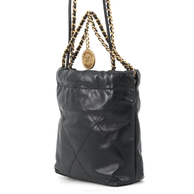 Chanel CHANEL22 ChainShoulder Bag BlackAS3980 Shiny Calf Leather Size Mini in Calfskin from GALLERY RARE, photo 2 of 14