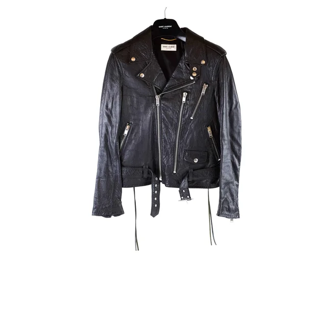 Saint Laurent L17 Leather Jacket Black - Size 40 in Black Leather from The Purse Affair