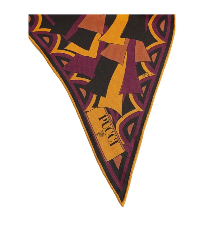 Emilio Pucci PUCCI Triangolo Printed Scarf, photo 2 of 4 from SENSER