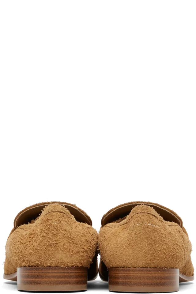 MM6 Maison Margiela Tan Swing-Toe Leather Loafers, photo 2 of 5 from SSENSE