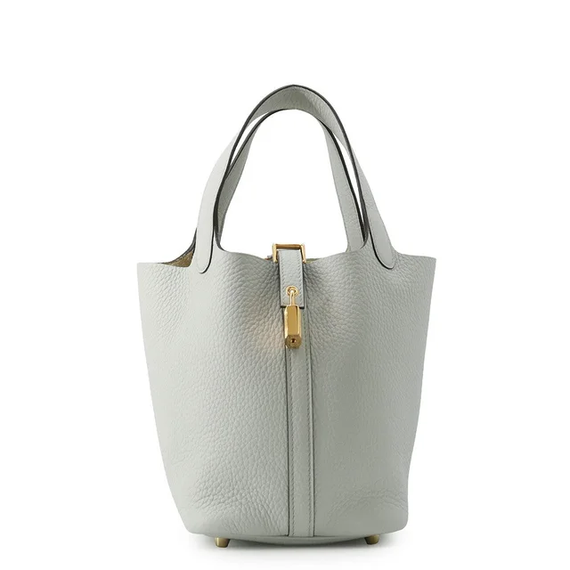Hermès Picotin Lock Blue Pale Taurillon Clemence Size PM from GALLERY RARE