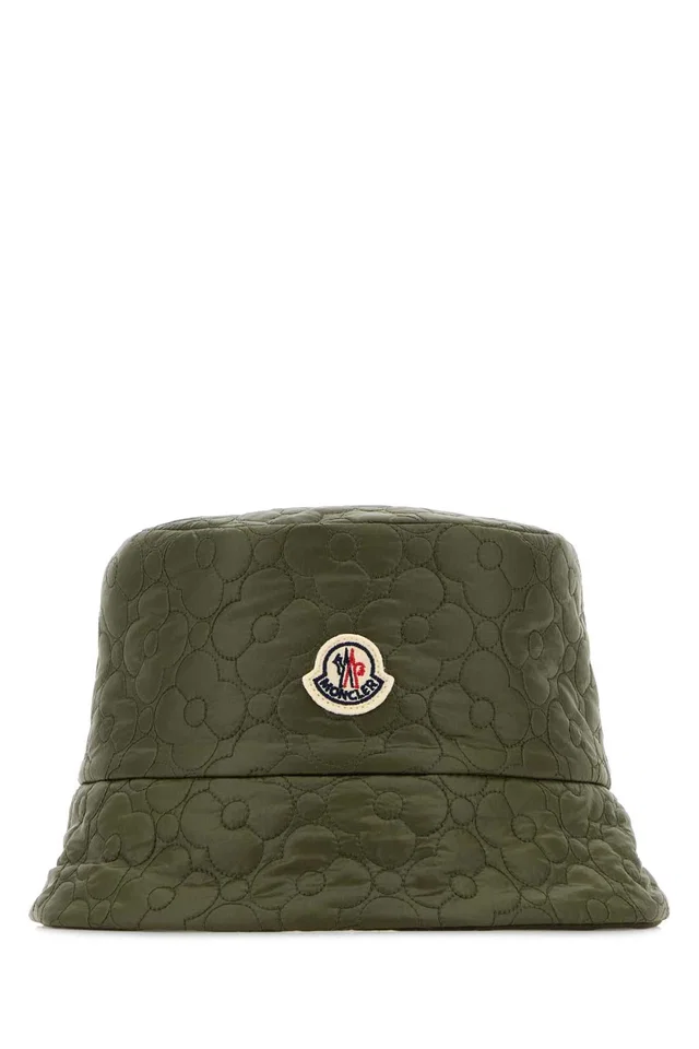 Moncler Bucket Quilted Nylon Hat — Green in Green Nylon from HEWI