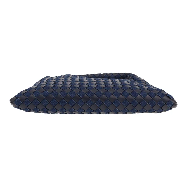 Bottega Veneta Hobo handbag in blue denim canvas and Bleu Marine Intrecciato leather in Navy Woven leather from Collector Square, photo 3 of 4