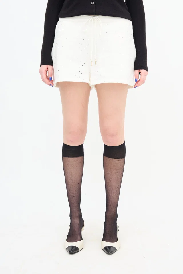 Chanel Glitter Drawstring Shorts from VSP Consignment