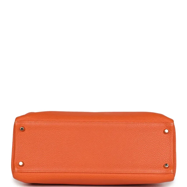 Hermès Kelly Retourne 35 Orange Togo Gold Hardware in Orange Togo leather from Madison Avenue Couture, photo 6 of 9