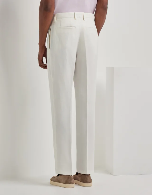 Canali Pleated Slim Fit Trousers, photo 4 of 4 from SENSER