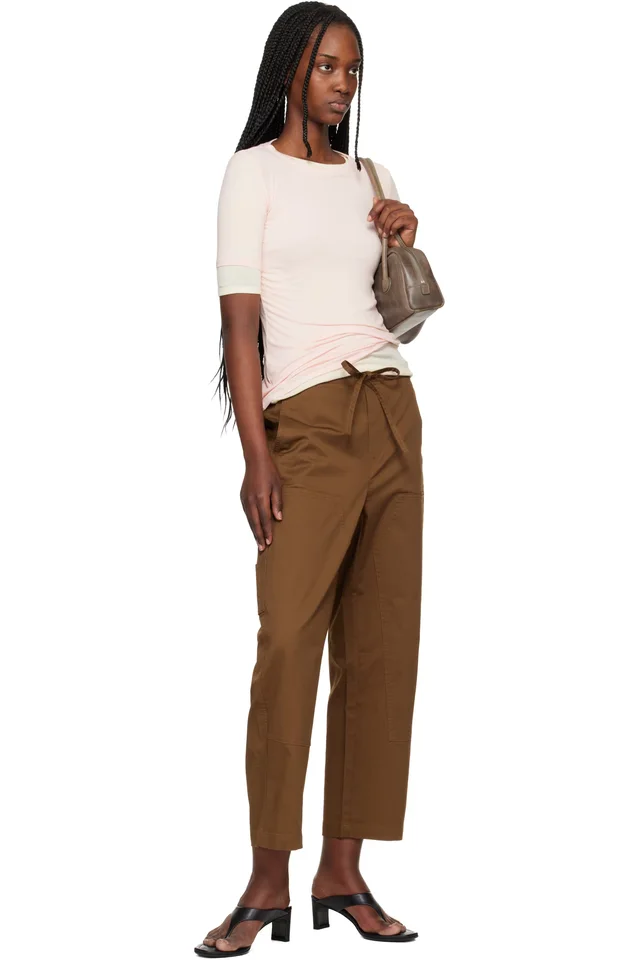 rag & bone Tan Jolie Carpenter Lounge Pants, photo 4 of 4 from SSENSE