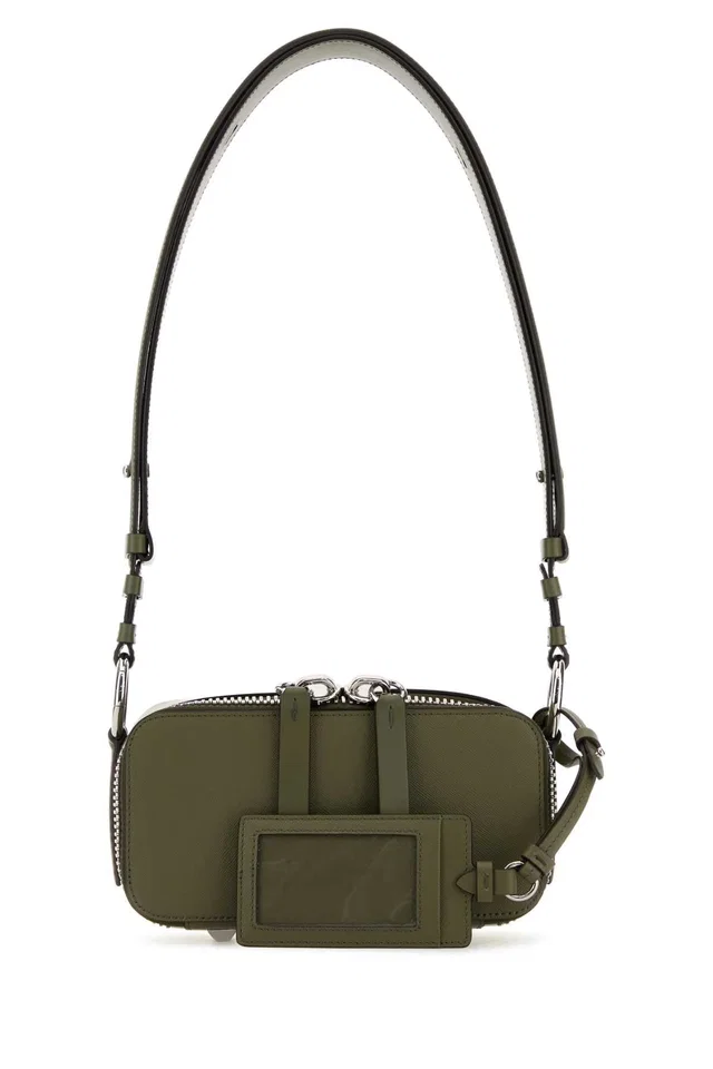 Maison Margiela Camera Shoulder Bag — Green in Green Leather from HEWI