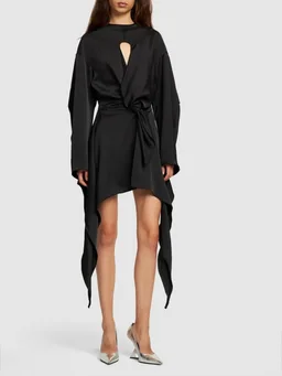 The Attico Short dress with long sleeves in 100% Polyester, photo 2 of 5 from LUISAVIAROMA