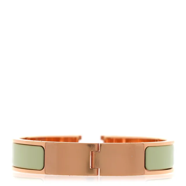 Hermès Enamel Narrow Clic Clac H Bracelet PM Vert Fizz in Green from FASHIONPHILE, photo 1 of 1