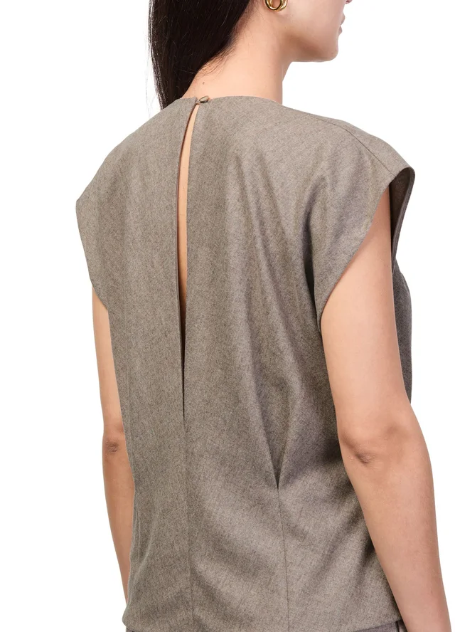 KHAITE Mer Top in Metallized 90% virgin wool, 8% cashmere, 2% elastan, photo 3 of 4 from 24S (Canada)