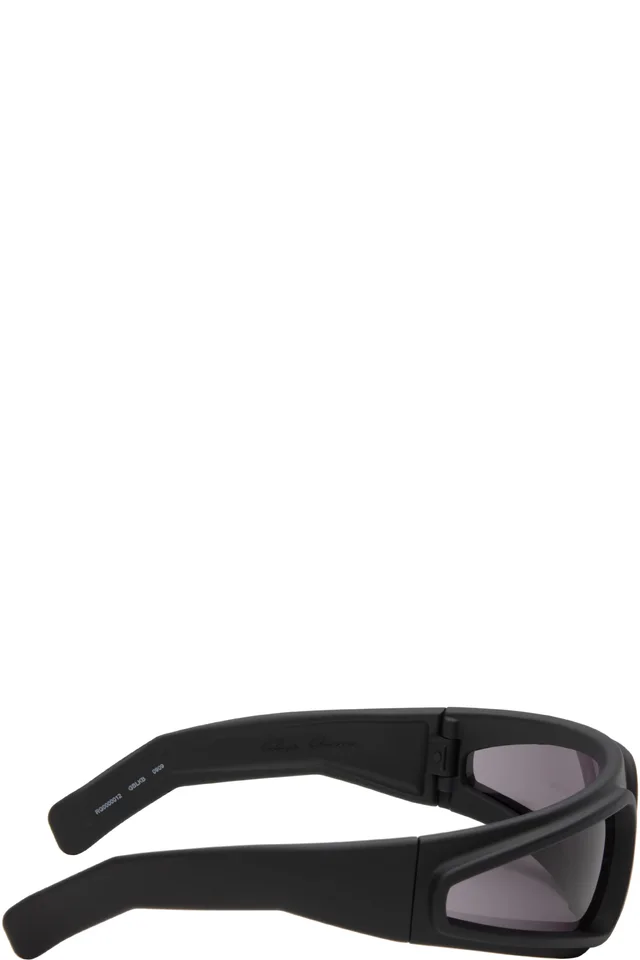 Rick Owens Black Temple Ryder Sunglasses, photo 2 of 4 from SSENSE