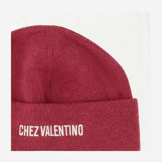 Valentino Garavani 7y2hb02r Logo-Embroidered Cotton-Wool Beanie — Red Beanies in Red Wool from HEWI