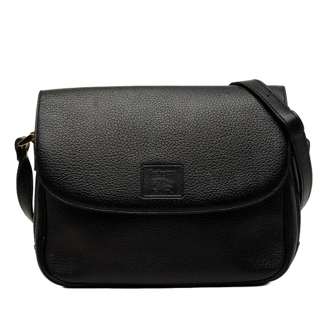 Black Burberry Leather Crossbody in Black Leather from Designer Revival