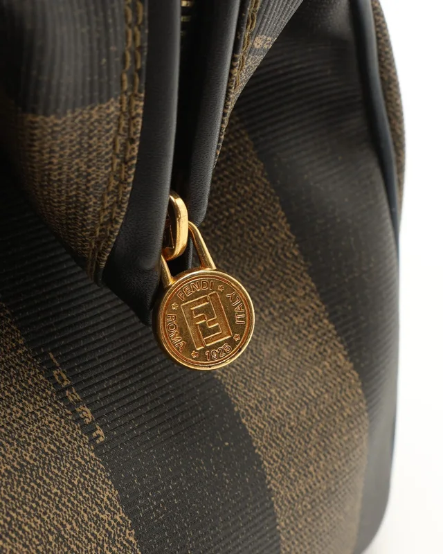 Fendi Pequin Mini Boston Bag in Denim from A Retro Tale, photo 8 of 9