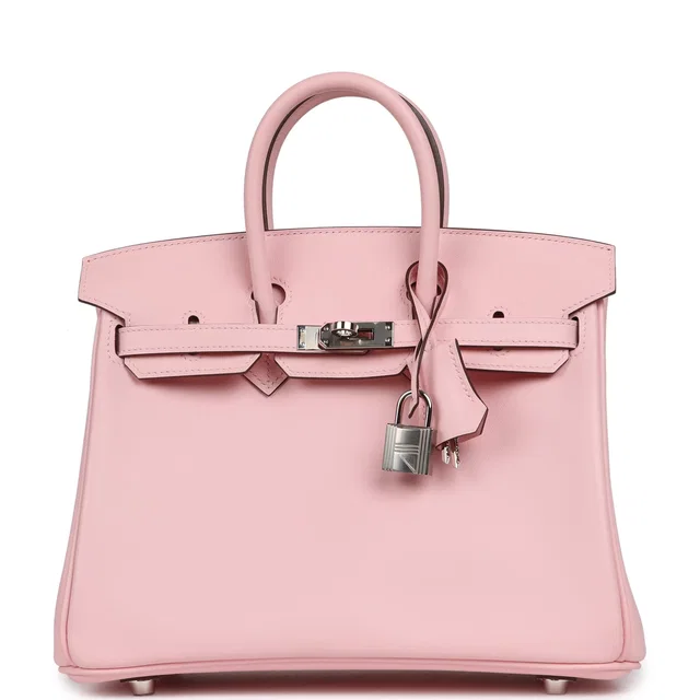 Hermès Birkin 25 Rose Sakura Swift Palladium Hardware in Pink Swift leather from Madison Avenue Couture