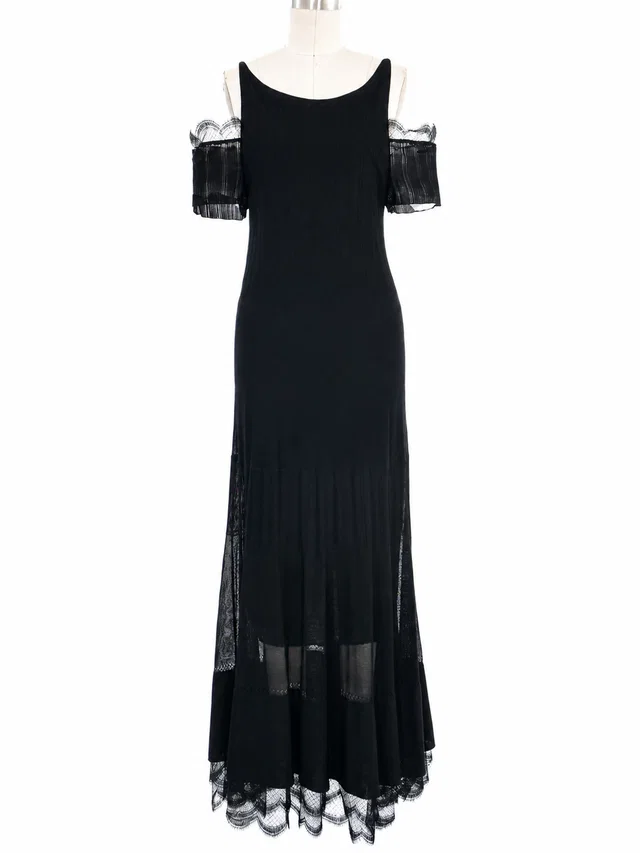 2007 Chanel Off Shoulder Jersey Dress from Arcade Vintage