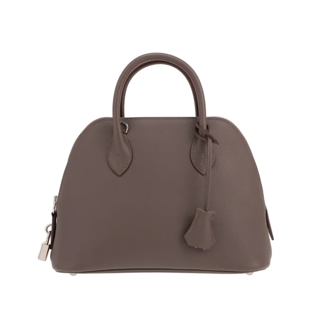 Hermès Bolide 25 cm handbag in pewter-grey Evercolour leather in Grey Leather from Collector Square, photo 2 of 3