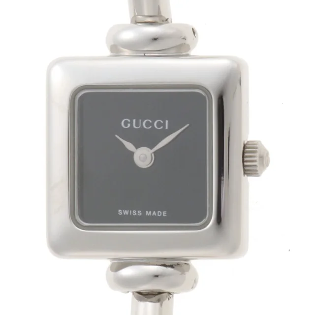 Gucci Watch Stainless Steel Black Dial Quartz in Black from The Reluxe