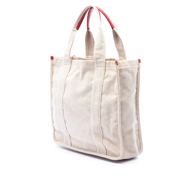 Brown Prada Canvas Canapa Mistolino Shopping Tote in Brown Canvas from Designer Revival, photo 2 of 2