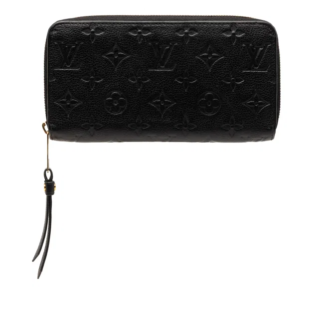 Black Louis Vuitton Monogram Empreinte Zippy Long Wallet in Black from Designer Revival