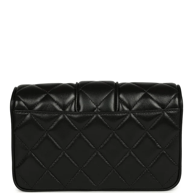 Chanel Mini Tab Flap Bag Black Lambskin Gold Hardware in Black Lambskin from Madison Avenue Couture, photo 2 of 2