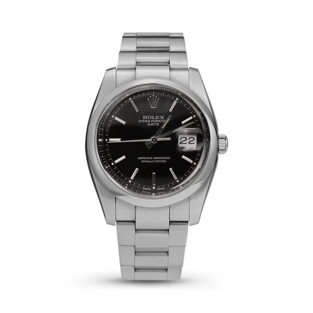 Rolex Date Automatic Chronometer Black Dial Unisex Watch 15000 BKSO in silver|black|gray from Jomashop.com