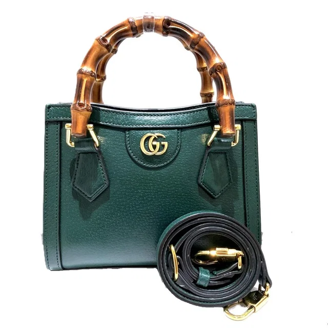 Gucci Diana Bamboo Handbag Leather in Leather from The Reluxe