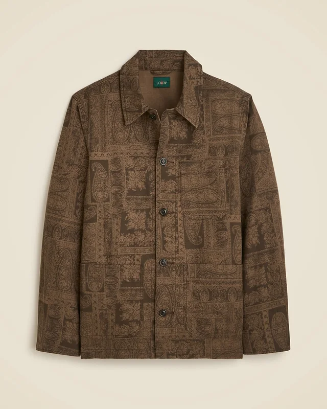 J.Crew Cotton-linen blend chore jacket in Green from J.Crew (Canada), photo 1 of 1