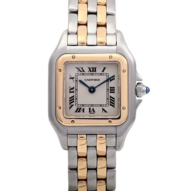 Cartier Panthère 2-row SM W25029B6 Quartz Ivory in White from VINTAGE QOO TOKYO