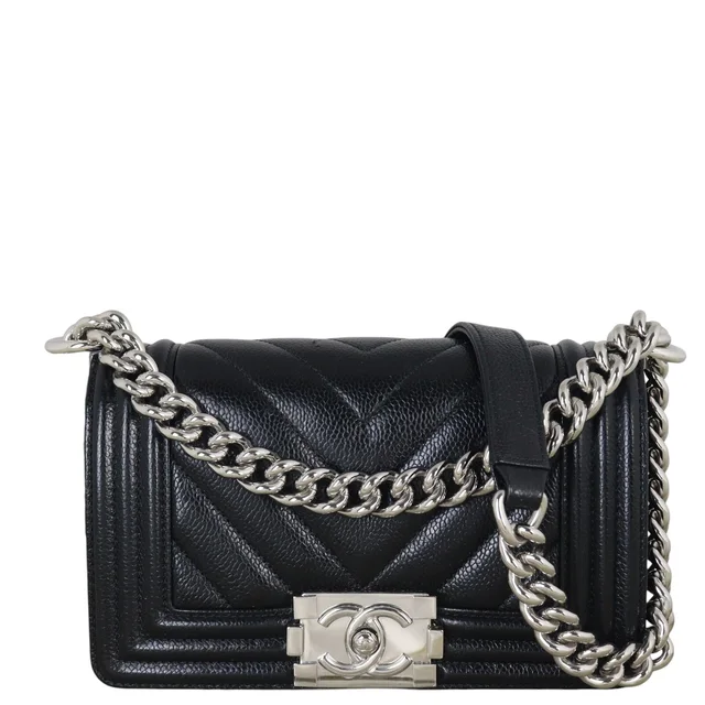 Chanel Boy Small Chevron in Caviar leather from Luxe.It.Fwd