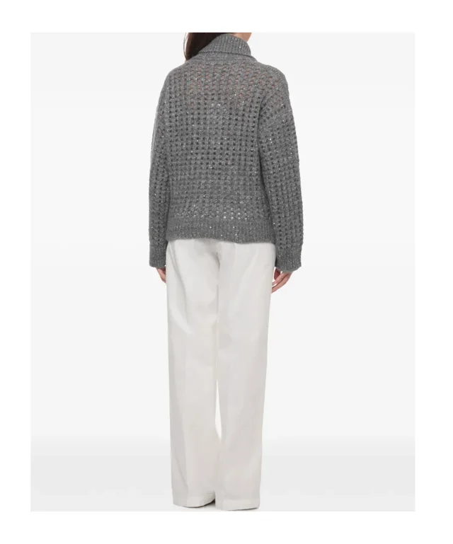 Peserico Fair Isle Zip Knitted Sweater, photo 4 of 5 from SENSER