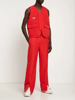 Honor the Gift Wide-leg trousers with button closure in 100% Polyester, photo 2 of 5 from LUISAVIAROMA