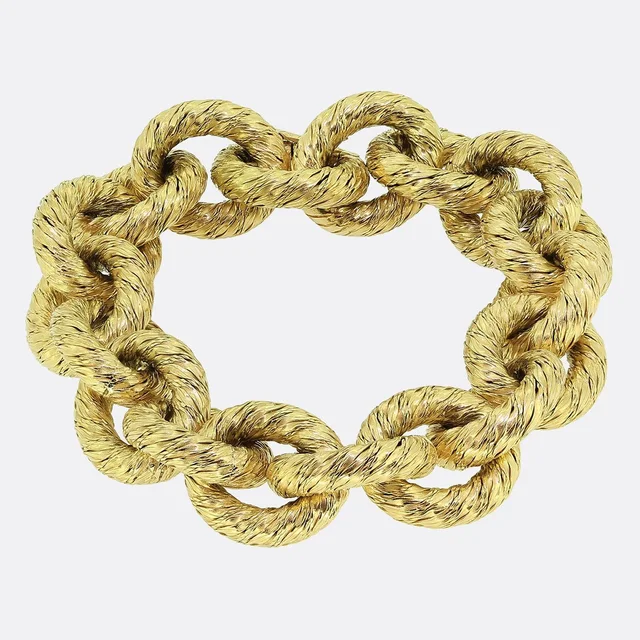 Georges L'Enfant for Van Cleef & Arpels Textured Link Bracelet from The Vintage Jeweller