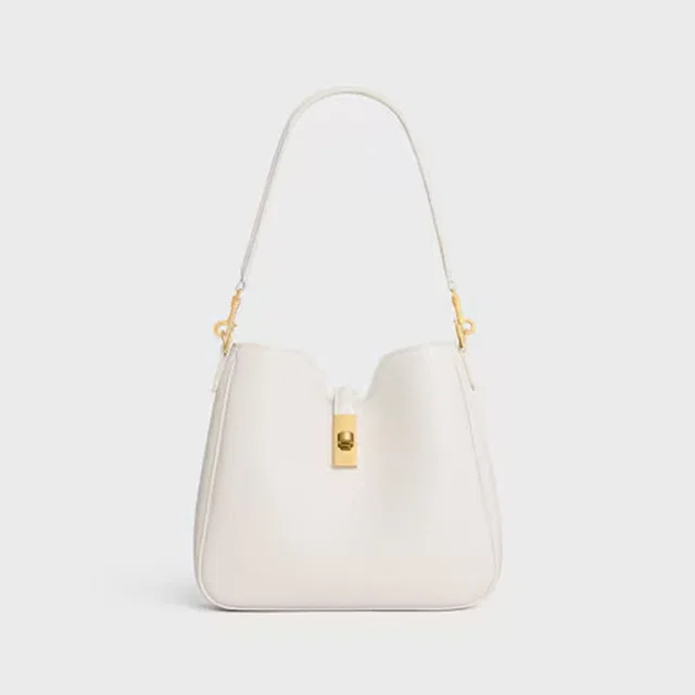 Celine Cel Shoulder Bag — White Leather in White Leather from HEWI