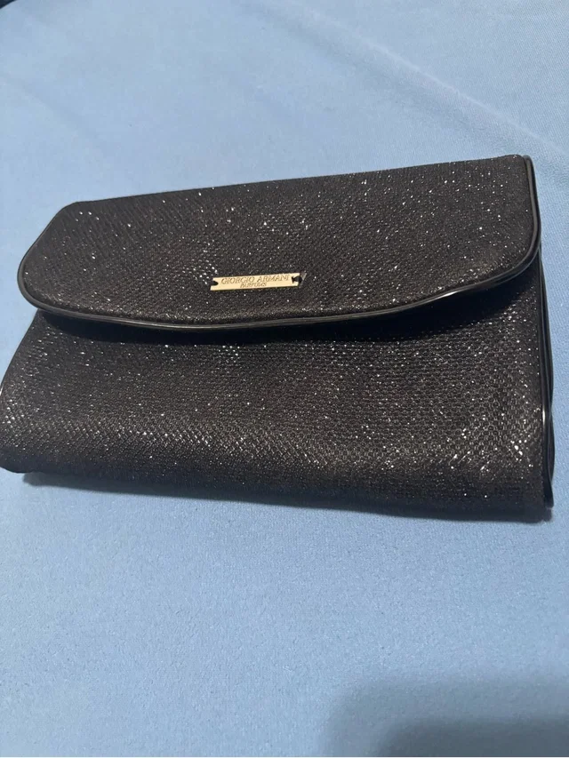 Giorgio Armani Glitter Clutch in black from Poshmark