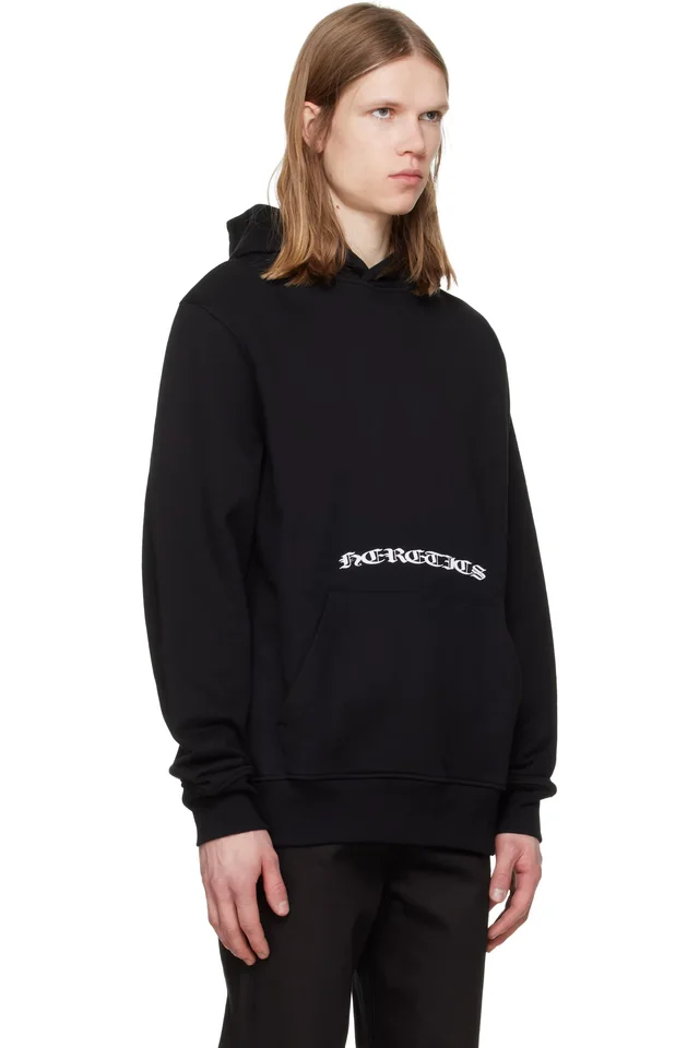 JKEEFER Black 'Heretics Flag' Hoodie, photo 2 of 4 from SSENSE