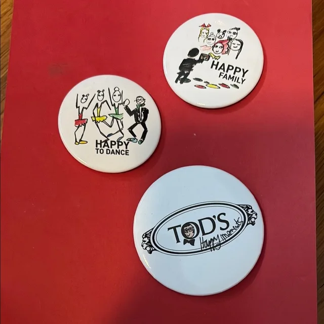 Tod's Happy Family & Dance Collectible Pins - White in red|white from Poshmark