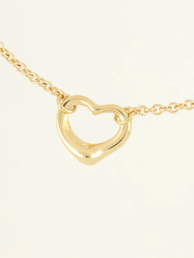 Tiffany & Co. 18K Open Heart Bracelet, Gold in Gold from VINTAGE QOO TOKYO, photo 2 of 2