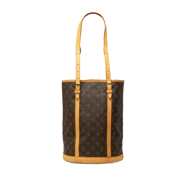 Brown Louis Vuitton Monogram Bucket GM in Brown Coated canvas from Designer Revival