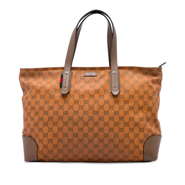Orange Gucci GG Canvas Web Tote in Orange Canvas from Designer Revival, photo 1 of 1